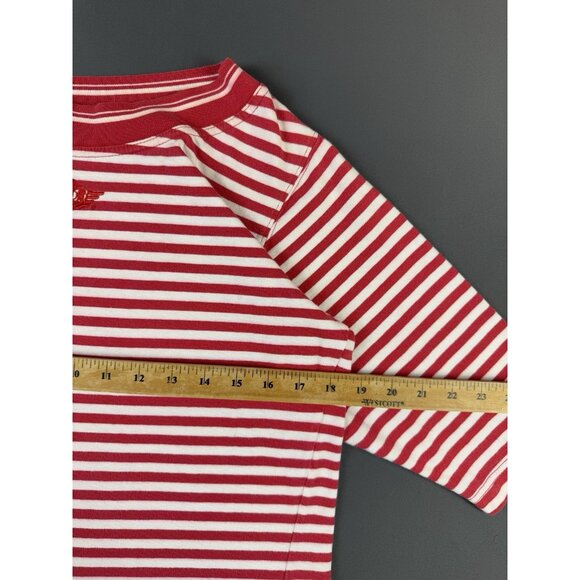 Vintage 90s Dockers Red Stripes Shirt Designer Streetwear Hype USA Made Medium - Picture 9 of 10